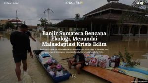 Kompas.id menggunakan Sumatera dalam judul beritanya. Berdasarkan KBBI, Sumatera merupakan bentuk tidak baku dari Sumatra.